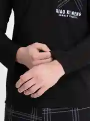 Угольный пижама мужская, домашний костюм, ХЛОПОК 100%