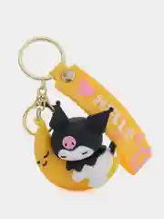 Желтый брелок на ключи, рюкзак или сумку Hello kitty, Kuromi, Sanrio