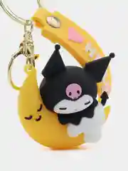 Желтый брелок на ключи, рюкзак или сумку Hello kitty, Kuromi, Sanrio