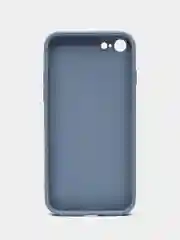 Небесно-голубой чехол для iPhone 7, iPhone 8, iPhone SE, со стеклянной панелью и защитой камеры