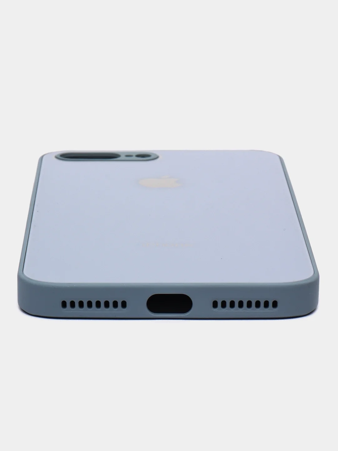 Небесно-голубой чехол для iPhone 7 plus, iPhone 8 plus, со стеклянной панелью и защитой камеры