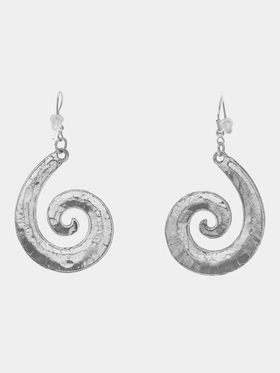 Серьги рогалик металлические, длина 7 см