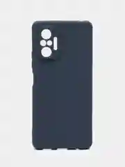 Синий силикон матовый чехол для Xiaomi Redmi Note 10 Pro, Note 10, 10s, Redmi 9 с защитой камеры