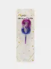 Свеча для торта Цифра Космос , 11 см. ,градиент