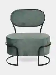 Приглушённый хаки банкетка овальная