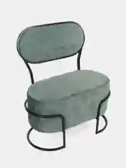 Приглушённый хаки банкетка овальная