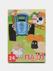 Пазл детский Синий трактор, Транспорт, животные дикие, домашние, на ферме, 24 элемента