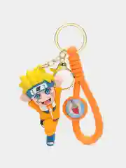 Оранжевый брелок на ключи, рюкзак или сумку Naruto, anime demon slayer