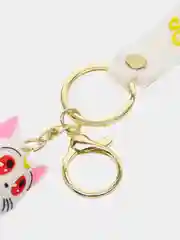Белый брелок на ключи, рюкзак или сумку Кот Sailor Moon, Мадагаскар, Винни Пух