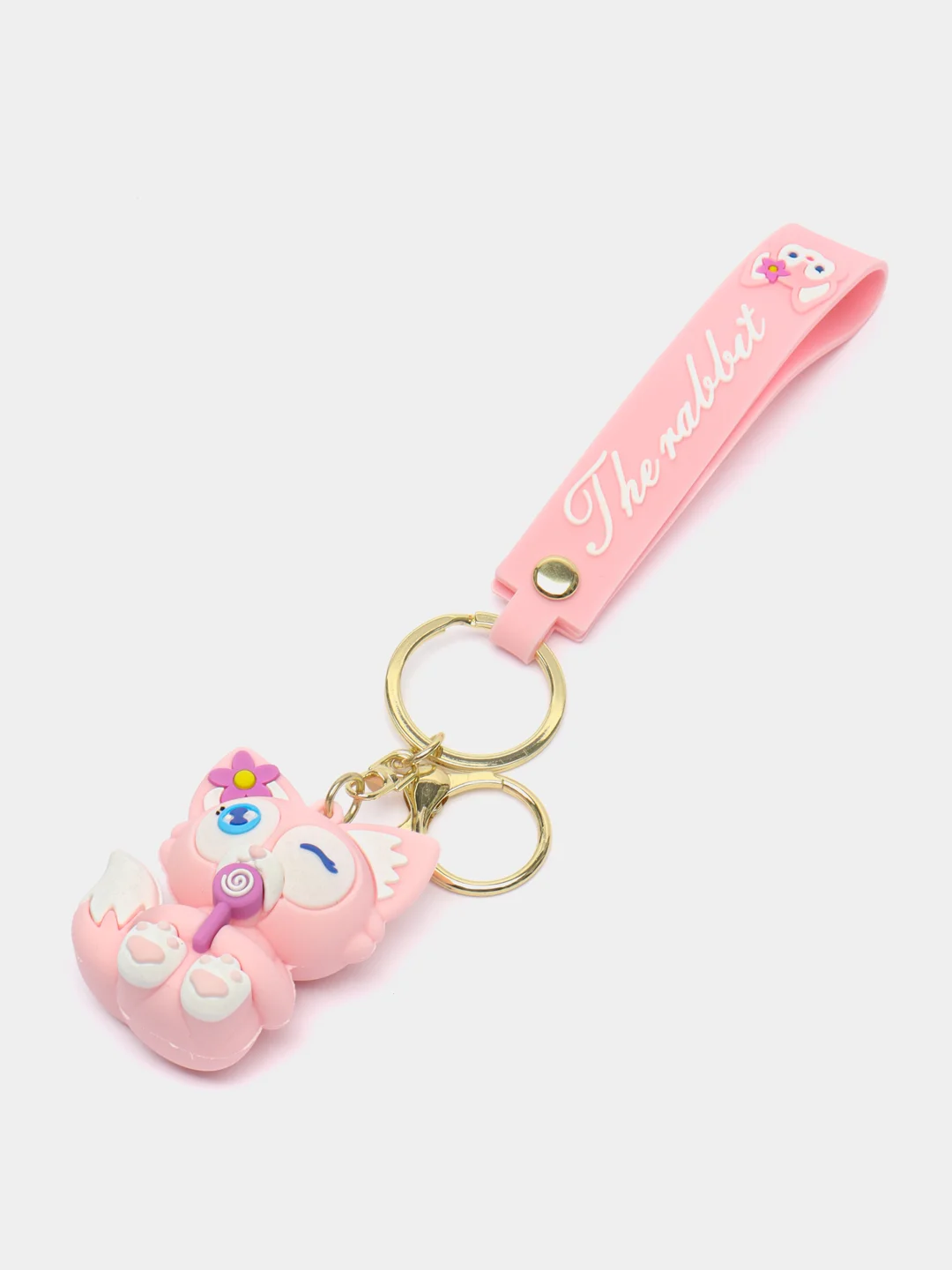 Розовый брелок на ключи, рюкзак или сумку Кот Sailor Moon, Мадагаскар, Винни Пух