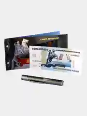 Подарочное издание коллекционной банкноты 5 миллиардов рублей в открытке, с УФ-фонариком