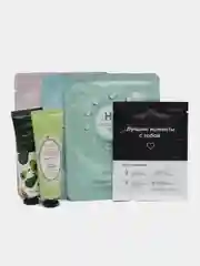 Бежевый меланж подарочный набор косметики женский, Beauty box, подарок на новый год
