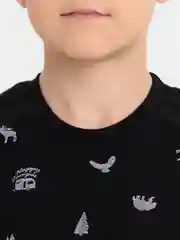Черный футболка для мальчика хлопок