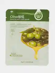 Зелёный хаки тканевая маска для лица с экстрактом фруктов и овощей