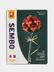 Красный конструктор блочный, серия цветы SEMBO, детали совместимы с лего мировых брендов