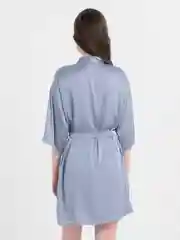 Голубой женская атласная пижама, халат, сорочка