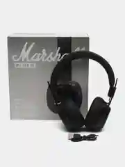 Коричневый беспроводные наушники с микрофоном и подсветкой Marshall Major IV
