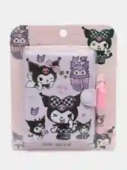 Розовый блокнот Kuromi с ручкой, подарочный набор Куроми
