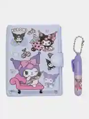 Сиреневый блокнот Kuromi с ручкой, подарочный набор Куроми