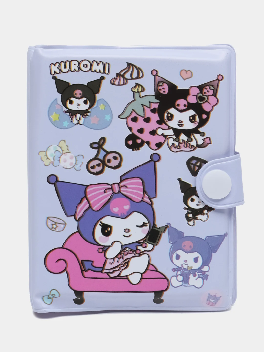 Сиреневый блокнот Kuromi с ручкой, подарочный набор Куроми
