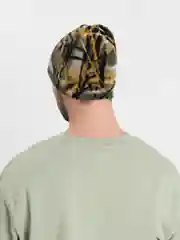 Золотистый хаки мужская шапка на флисе