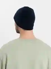 Синий меланж мужская шапка на флисе