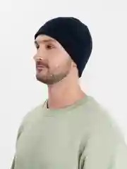 Синий меланж мужская шапка на флисе