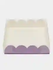 Розовый коробочка для печенья, пряников, мармелада, макарунов, 12 х 12 х 3 см