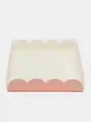 Розовый коробочка для печенья, пряников, мармелада, макарунов, 15 х 15 х 3 см