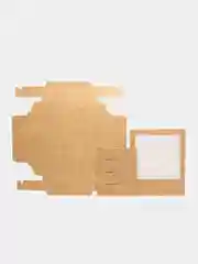 Карамельный коробка складная для 16 конфет с обечайкой и окном, 17,7 х 17,7 х 3,8 см