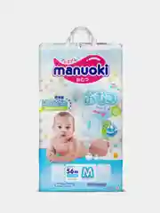 Подгузники MANUOKI Ultrathin, размер M, 6-11 кг, 56 штук