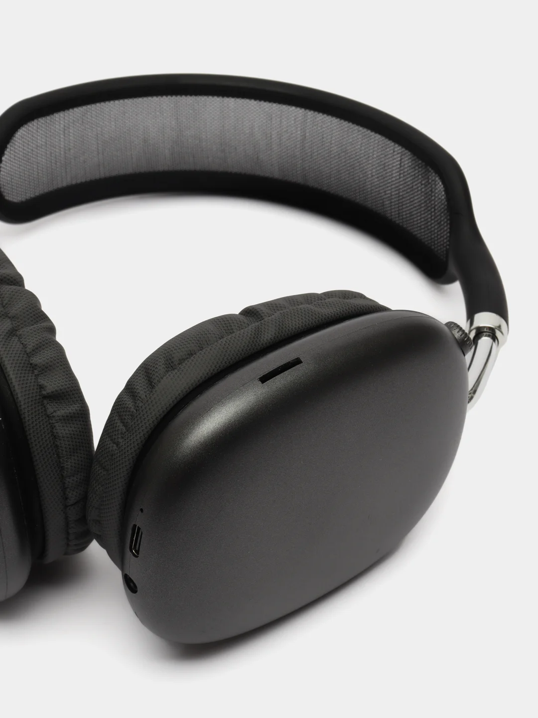 Серебряный беспроводные наушники Pods Max с чехлом, с Bluetooth, микрофоном, шумоподавление, анимация