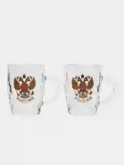 Набор кружек пивных "Герб России", кружка для пива 2 шт 0,5л