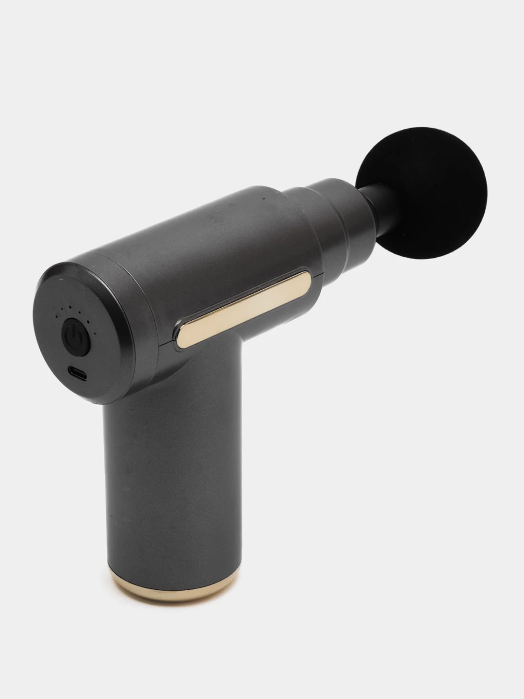 Серый мышечный массажер для тела Fascial Gun,ударный,перкуссионный,антицеллюлитный/ 4 насадки