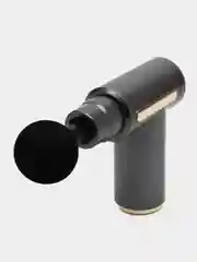 Серый мышечный массажер для тела Fascial Gun,ударный,перкуссионный,антицеллюлитный/ 4 насадки