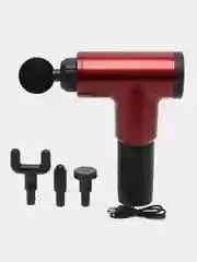 Красный мышечный массажер для тела Fascial Gun, ударный, перкуссионный