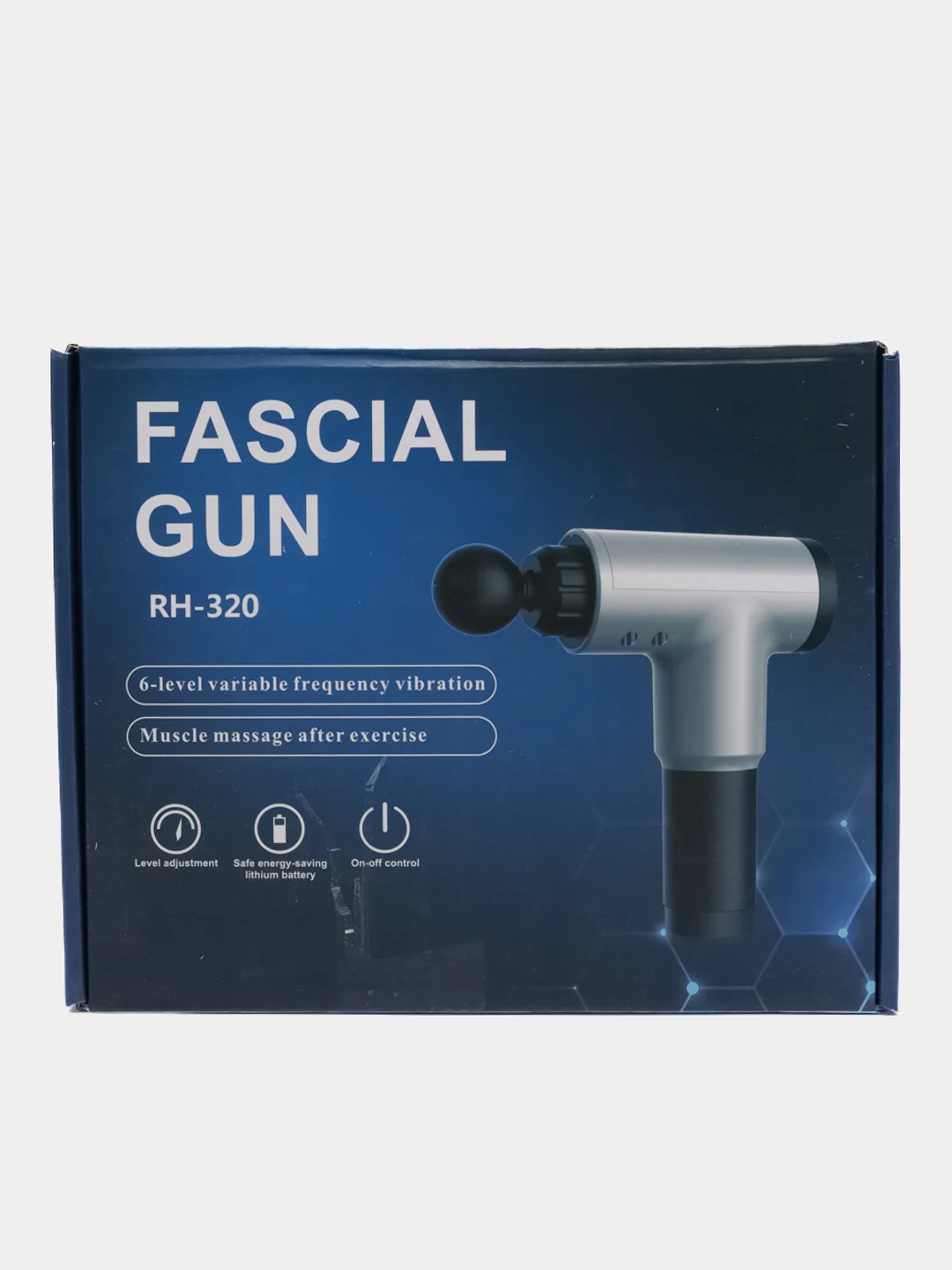 Серый мышечный массажер для тела Fascial Gun, ударный, перкуссионный