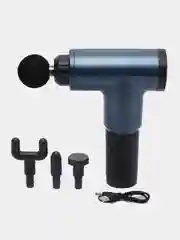 Синий мышечный массажер для тела Fascial Gun, ударный, перкуссионный