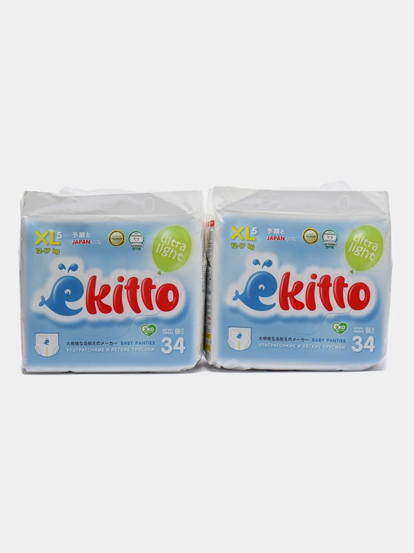 Подгузники-трусики Ekitto детские, тонкие