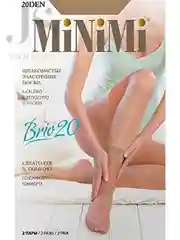 Черный носки женские Minimi BRIO 20 lycra (2 п.)