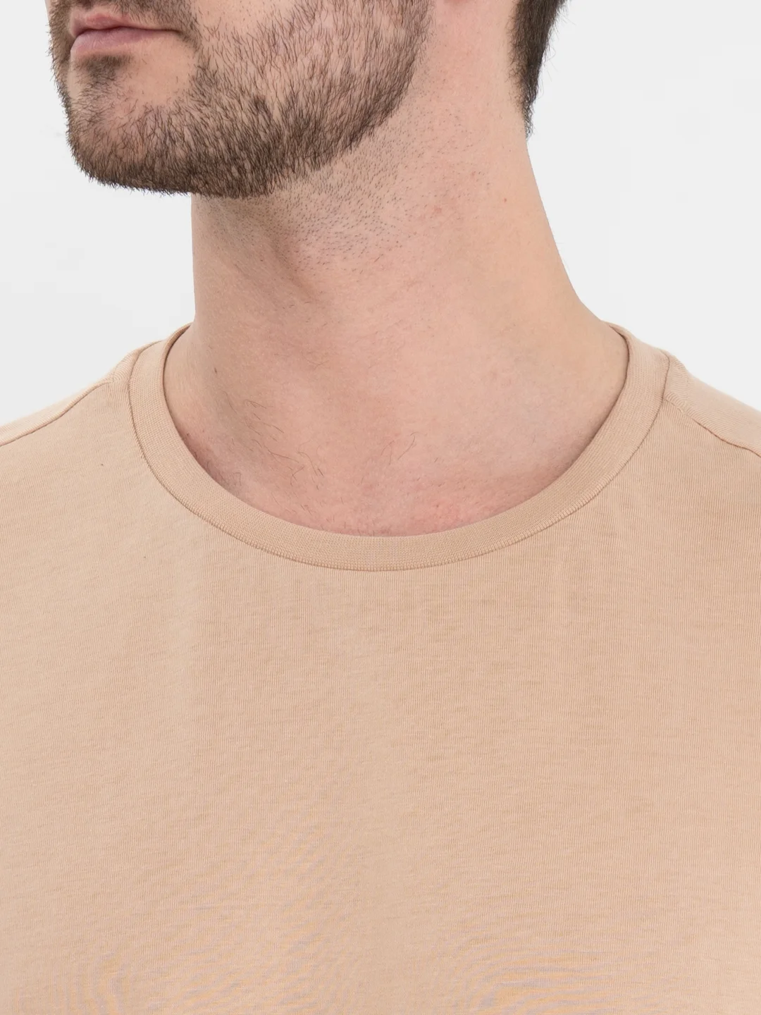 Бежевый футболка Oversize