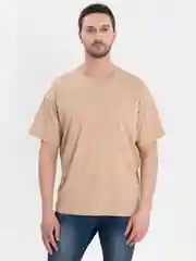 Бежевый футболка Oversize