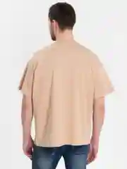 Бежевый футболка Oversize