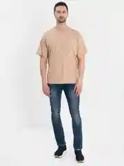 Бежевый футболка Oversize