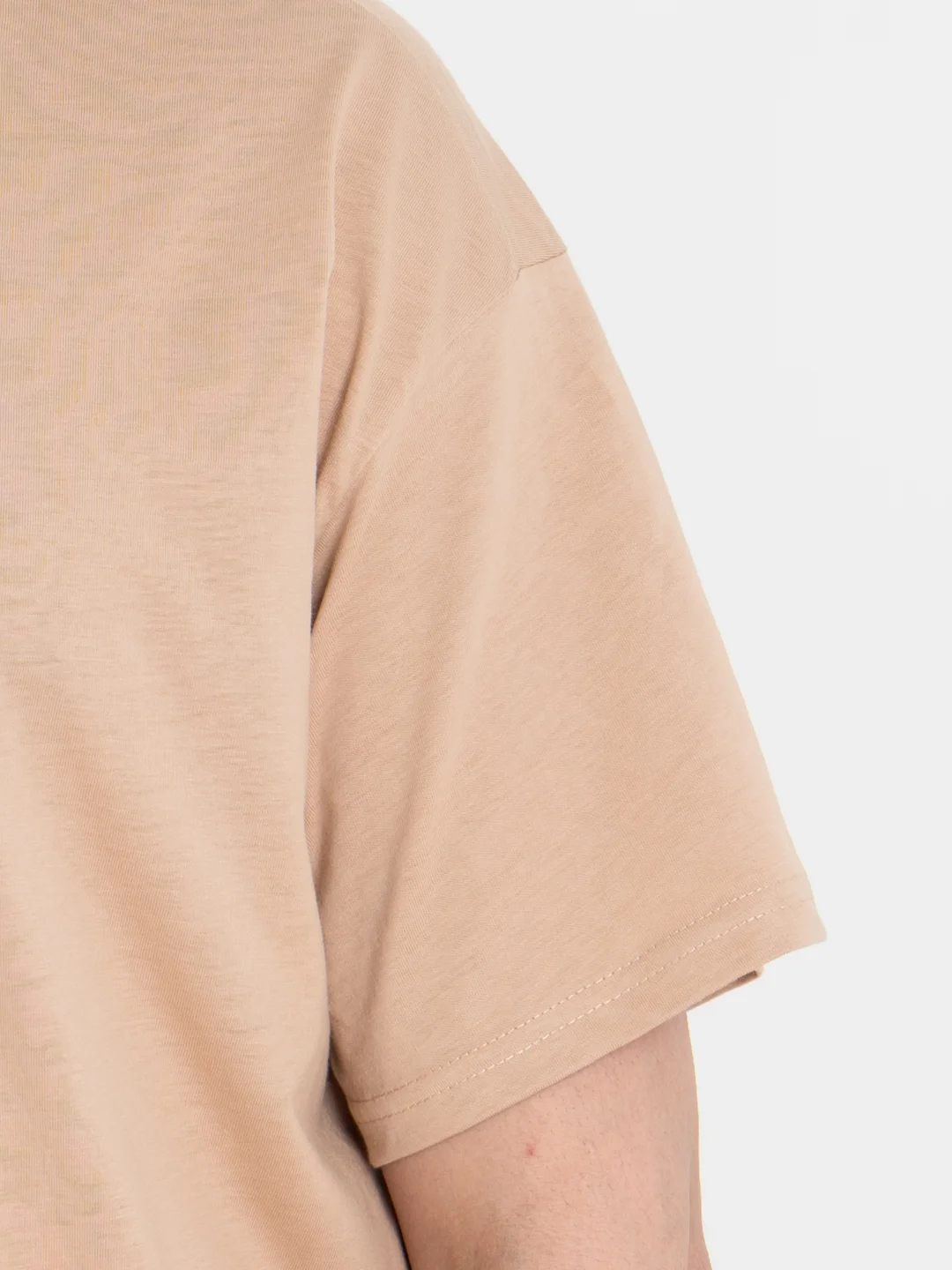 Бежевый футболка Oversize