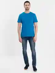 Голубой футболка Oversize