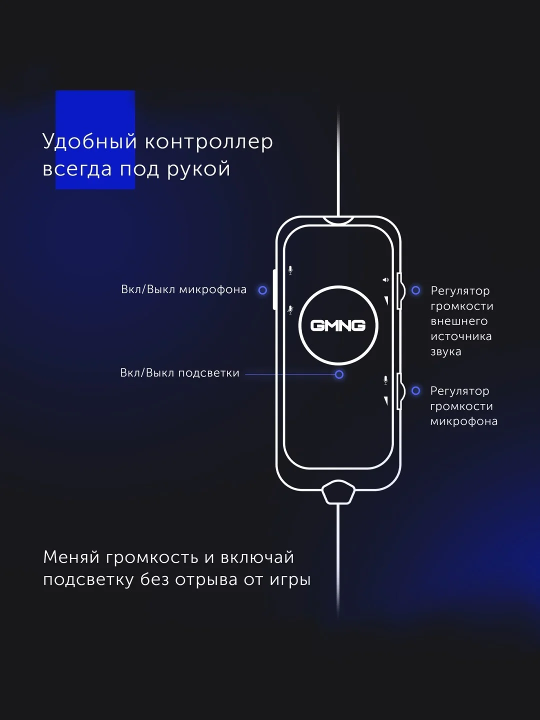 Наушники игровые компьютерные GMNG HS-L770G с микрофоном