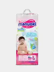 Подгузники "MANUOKI Ultrathin", р. L, 12+, 44 штуки