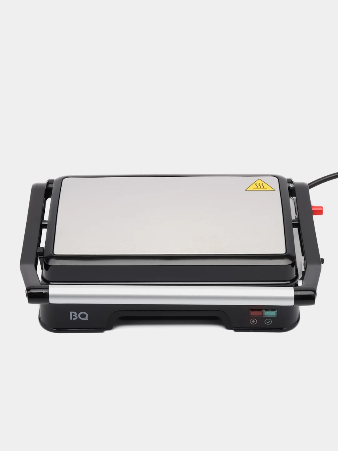 Черный электрический гриль BQ GR1005, 1000Вт, АНТИПРИГАРНОЕ ПОКРЫТИЕ, LED ИНДИКАЦИЯ