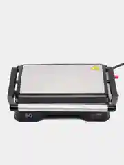 Черный электрический гриль BQ GR1005, 1000Вт, АНТИПРИГАРНОЕ ПОКРЫТИЕ, LED ИНДИКАЦИЯ